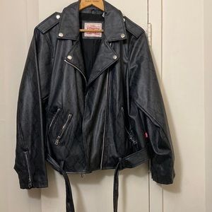 Women Faux Leather motorcycle jacket